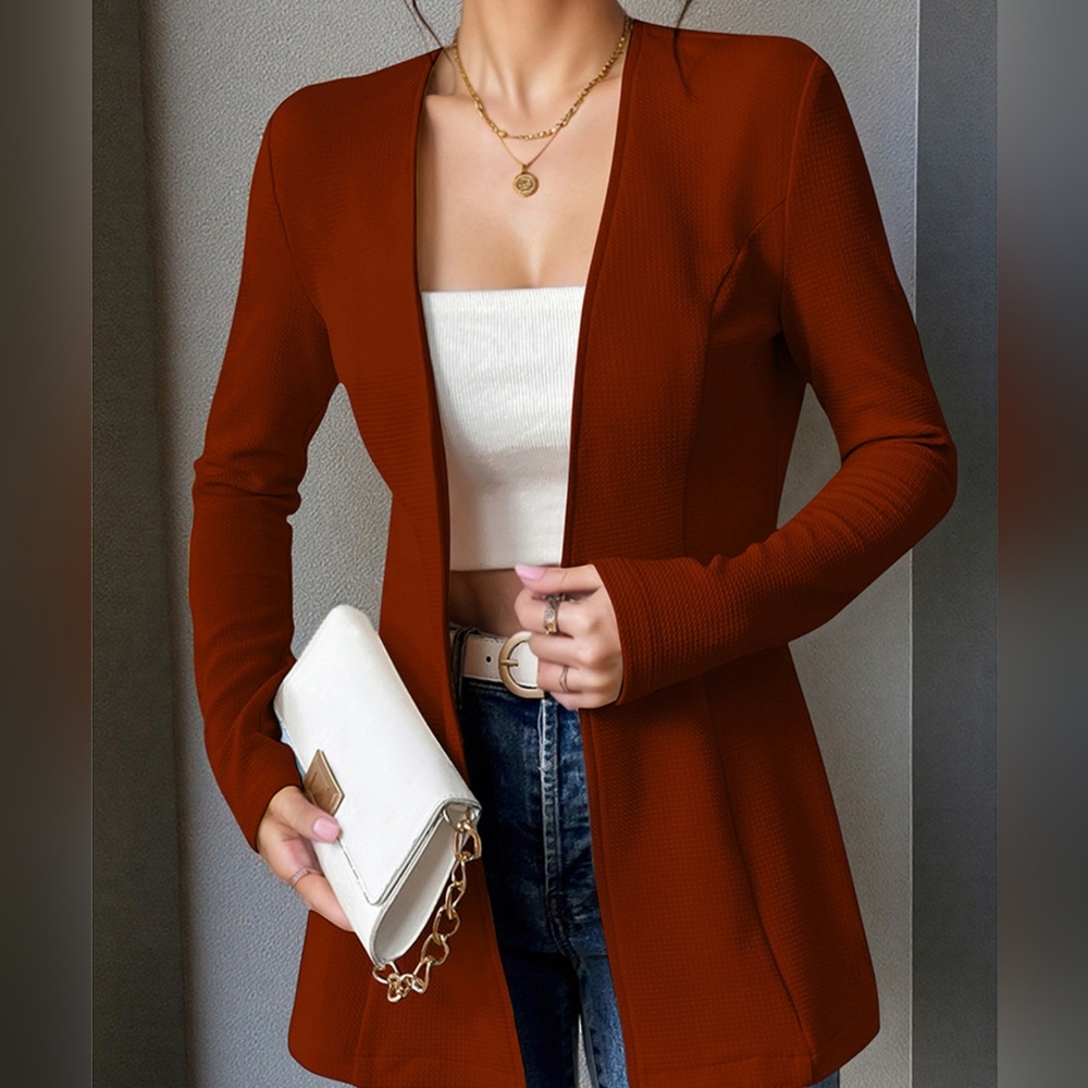 Women's Rust One Button Blazer